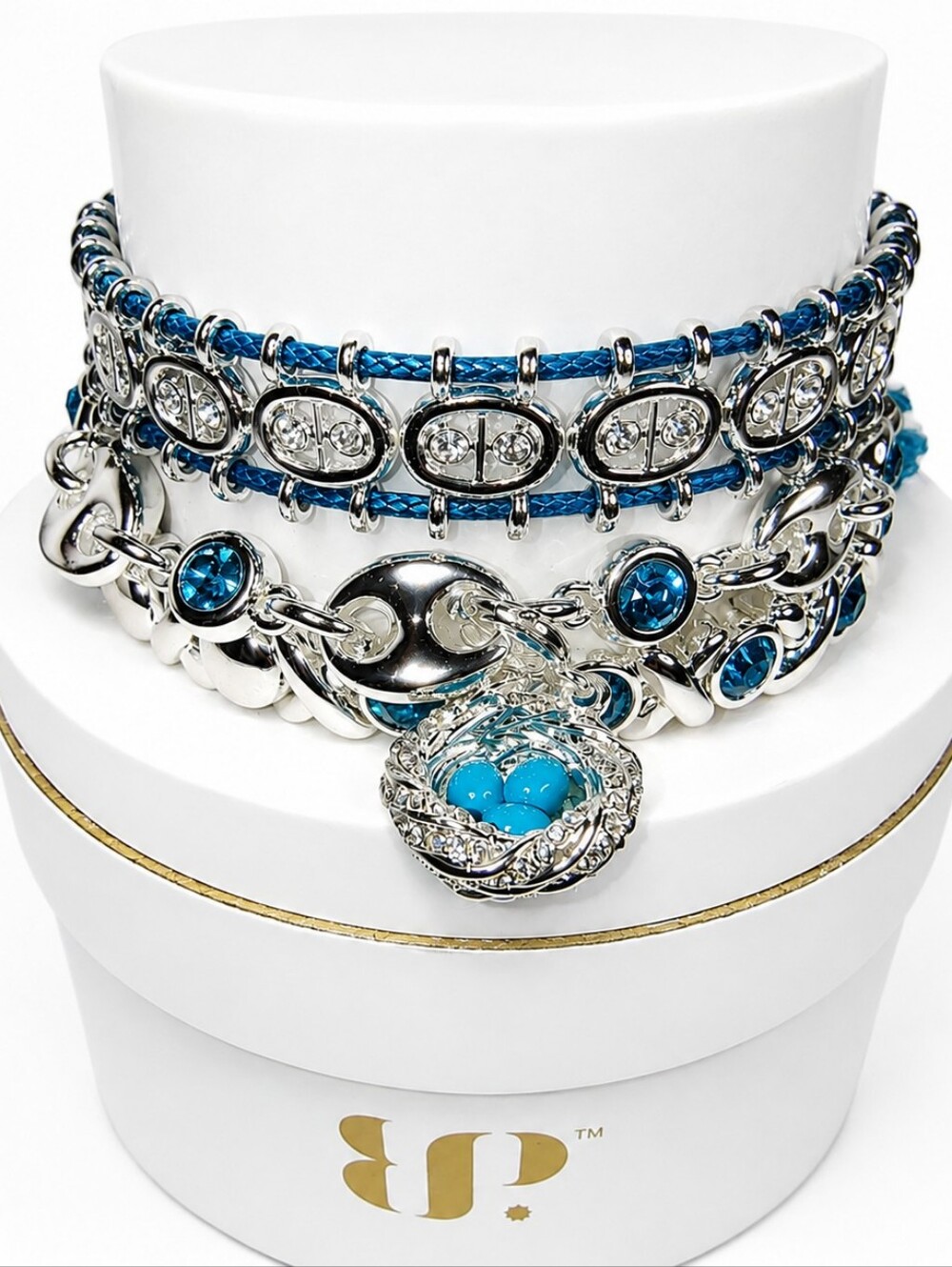 Bomb Party "Our Little Nest of Love" Layered Charm Bracelet